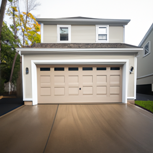 Suburban South Orange home exterior with visible garage door, driveway, and soft morning light