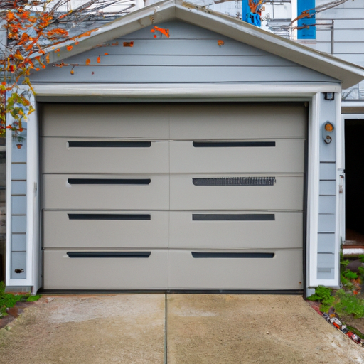 Suburban South Orange house with a closed garage door, driveway, and tree-lined street, overcast daylight.
